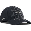 lippikset-kaareva-musta-saadettava-nauha-spiderweb-ed-hardy