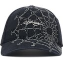lippikset-kaareva-musta-saadettava-nauha-spiderweb-ed-hardy