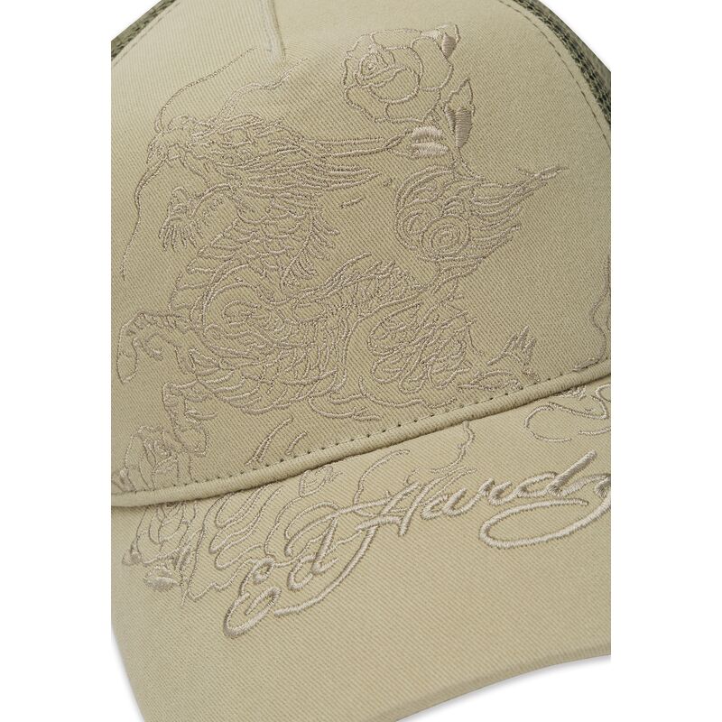 lippikset-kaareva-rekka-khaki-snapback-outline-ed-hardy