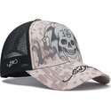 lippikset-kaareva-rekka-harmaa-snapback-13-skull-ed-hardy