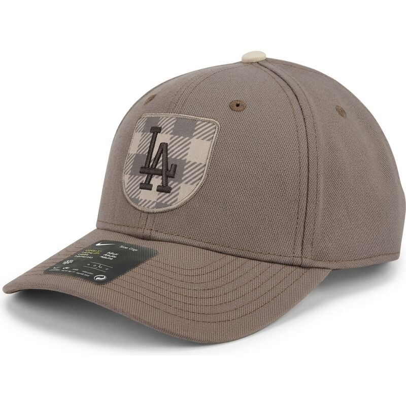 lippikset-kaareva-ruskea-snapback-dri-fit-rise-structured-los-angeles-dodgers-mlb-nike