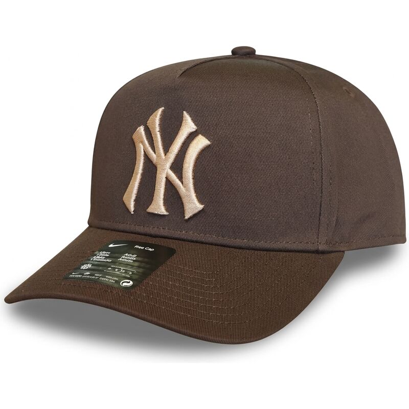 lippikset-kaareva-ruskea-snapback-rise-structured-a-frame26-new-york-yankees-mlb-nike