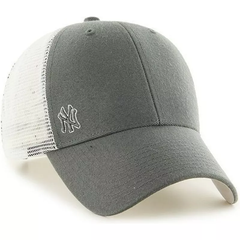47-brand-small-logo-mlb-new-york-yankees-stone-grey-trucker-hat