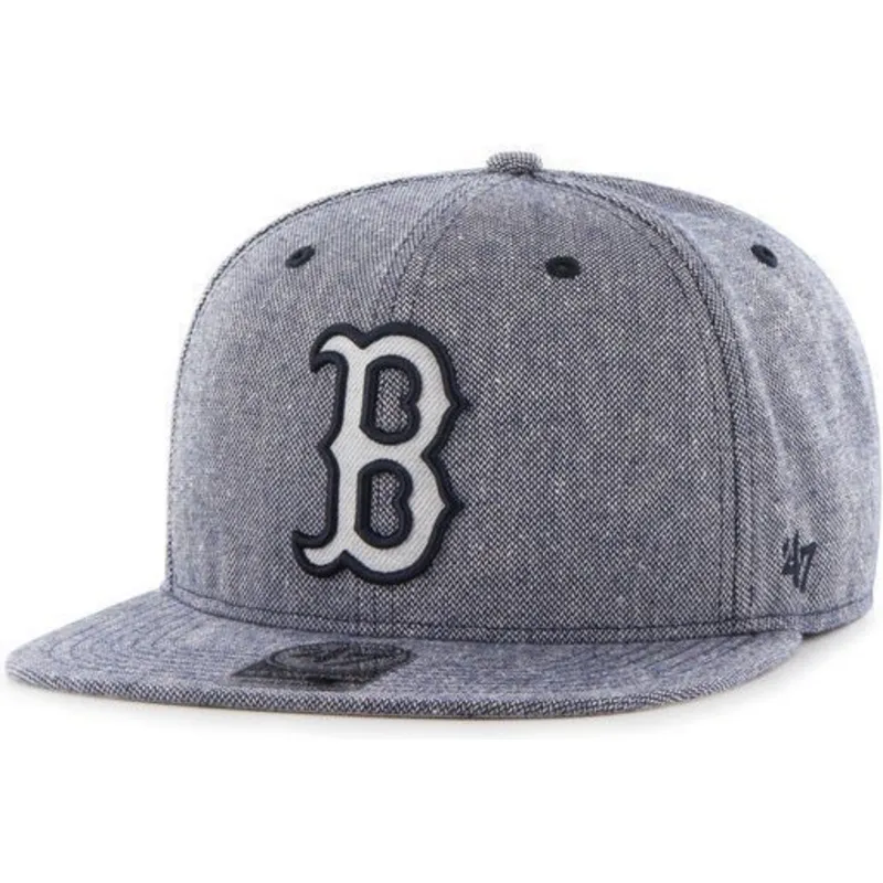 lippikset-littea-laivastonsininen-snapback-tejido-vaquero-boston-red-sox-mlb-47-brand