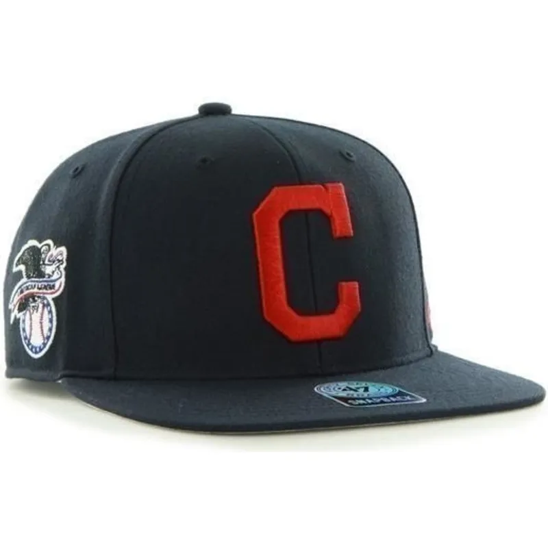 lippikset-littea-laivastonsininen-snapback-lateral-cleveland-indians-mlb-47-brand