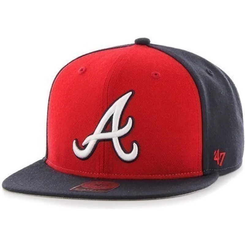 lippikset-littea-laivastonsininen-snapback-lateral-atlanta-braves-mlb-47-brand
