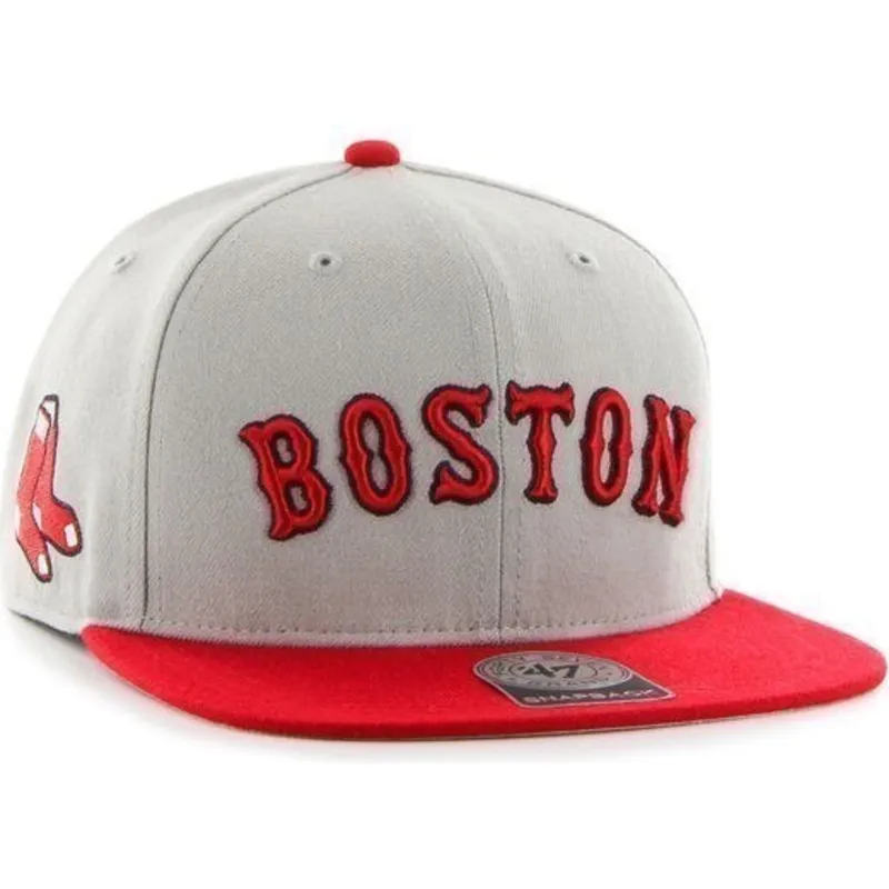 lippikset-littea-harmaa-snapback-lateral-boston-red-sox-mlb-47-brand