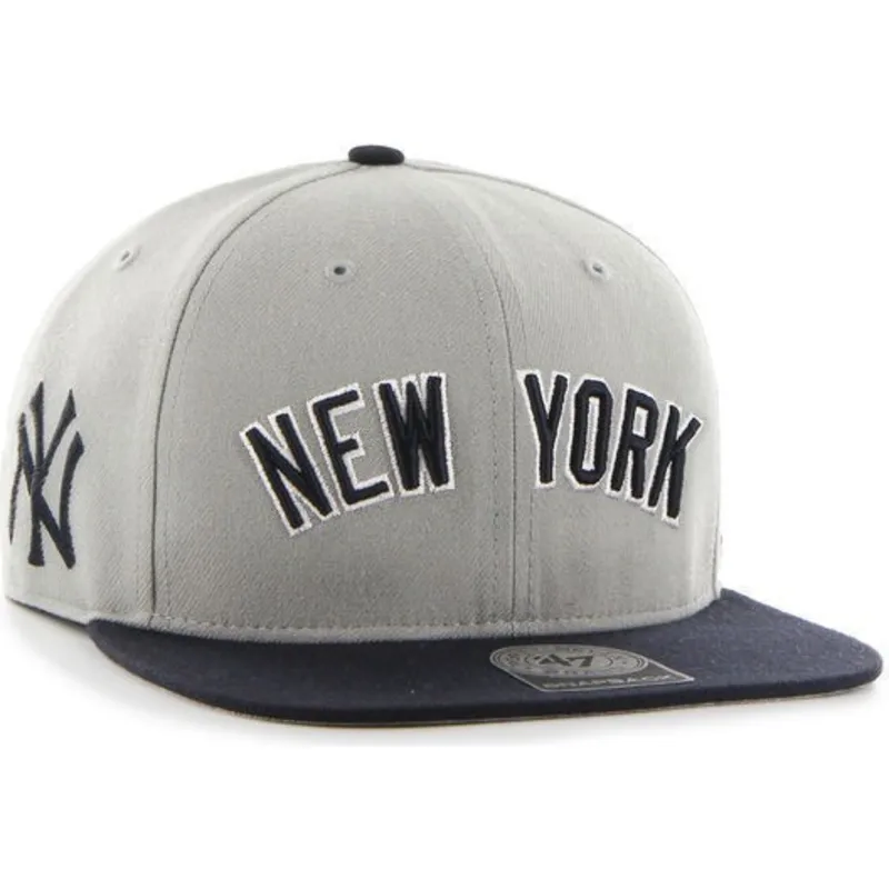 lippikset-littea-harmaa-snapback-lateral-new-york-yankees-mlb-47-brand