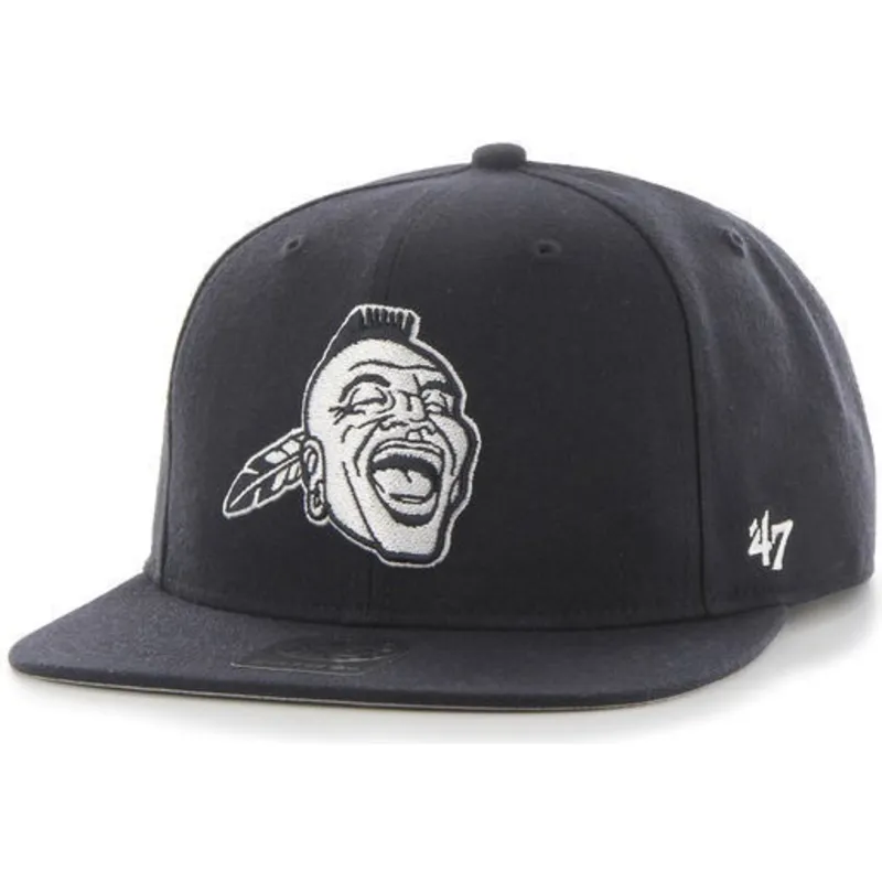 lippikset-littea-laivastonsininen-snapback-lateral-atlanta-braves-mlb-47-brand
