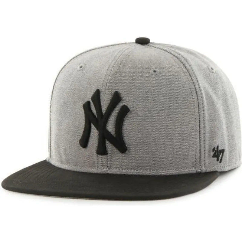 lippikset-littea-harmaa-snapback-new-york-yankees-mlb-47-brand