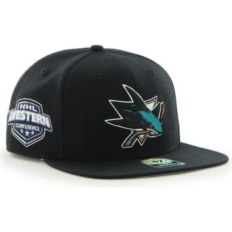lippikset-littea-musta-snapback-san-jose-sharks-nhl-47-brand