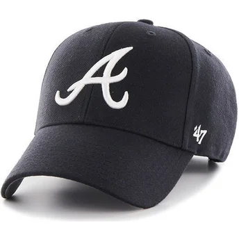 lippikset-kaareva-laivastonsininen-saadettava-nauha-atlanta-braves-mlb-47-brand