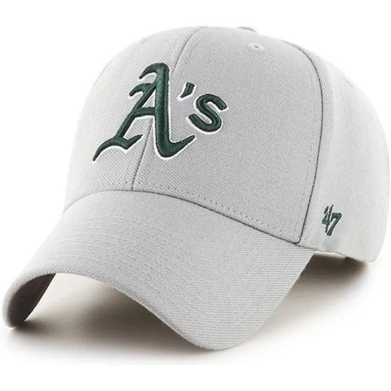lippikset-kaareva-harmaa-saadettava-nauha-oakland-athletics-mlb-47-brand