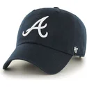 lippikset-kaareva-laivastonsininen-saadettava-nauha-frontal-atlanta-braves-mlb-47-brand