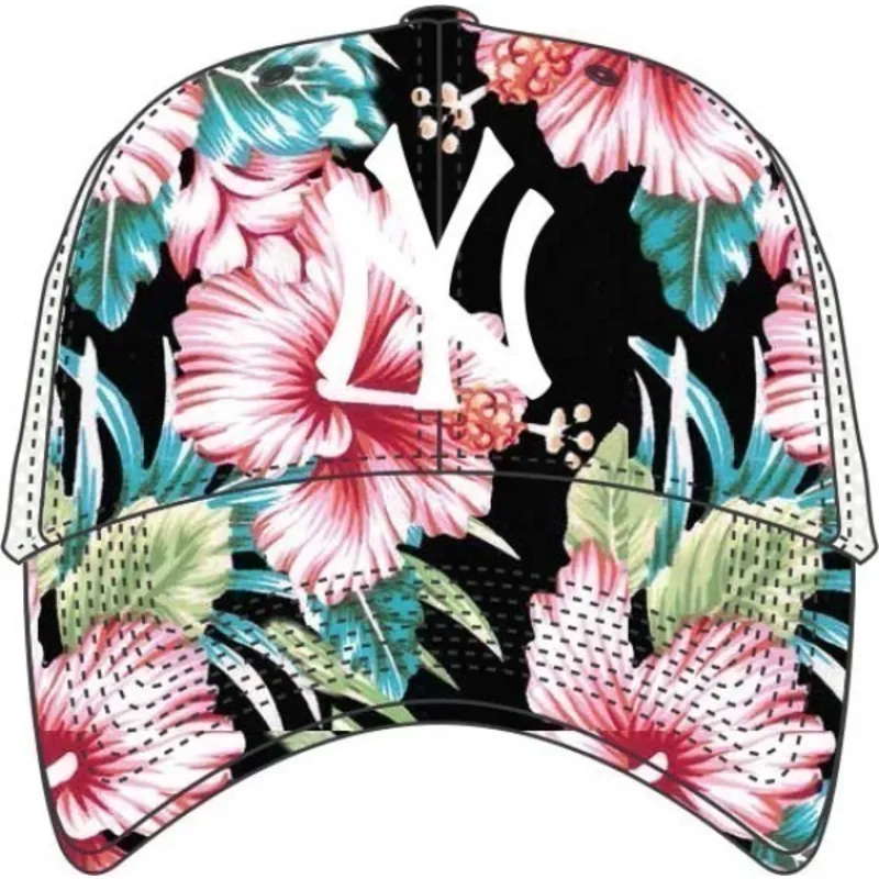 lippikset-kaareva-rekka-monivarinen-snapback-estampado-flores-new-york-yankees-mlb-47-brand
