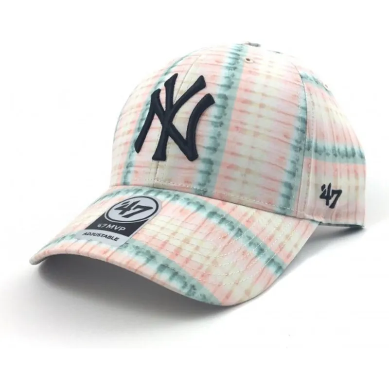 lippikset-kaareva-vaaleanpunainen-saadettava-nauha-estampado-flores-new-york-yankees-mlb-47-brand