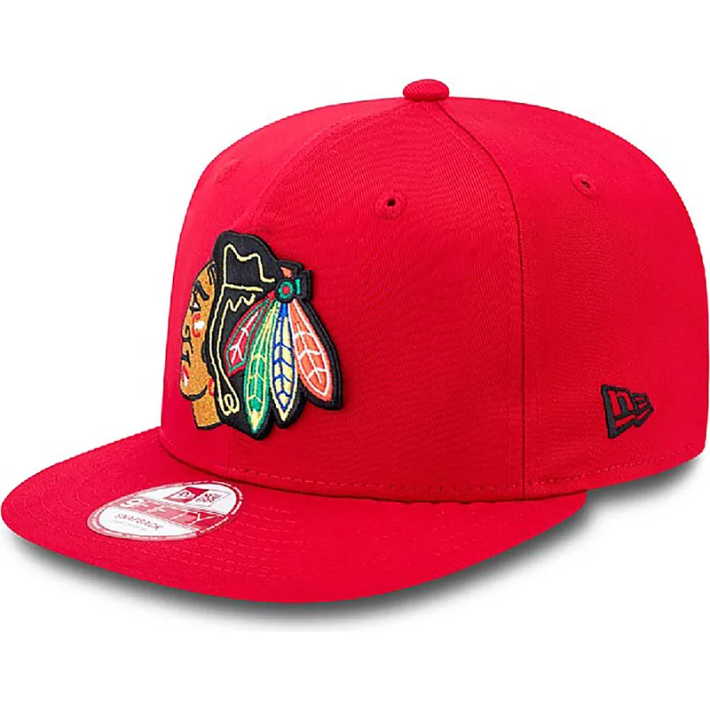lippikset-littea-punainen-snapback-9fifty-cotton-block-chicago-blackhawks-nhl-new-era