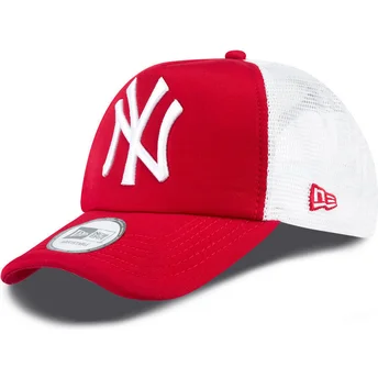 lippikset-kaareva-rekka-punainen-snapback-clean-a-frame-new-york-yankees-mlb-new-era