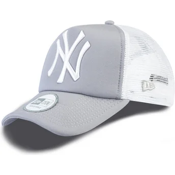 lippikset-kaareva-rekka-harmaa-snapback-clean-a-frame-new-york-yankees-mlb-new-era