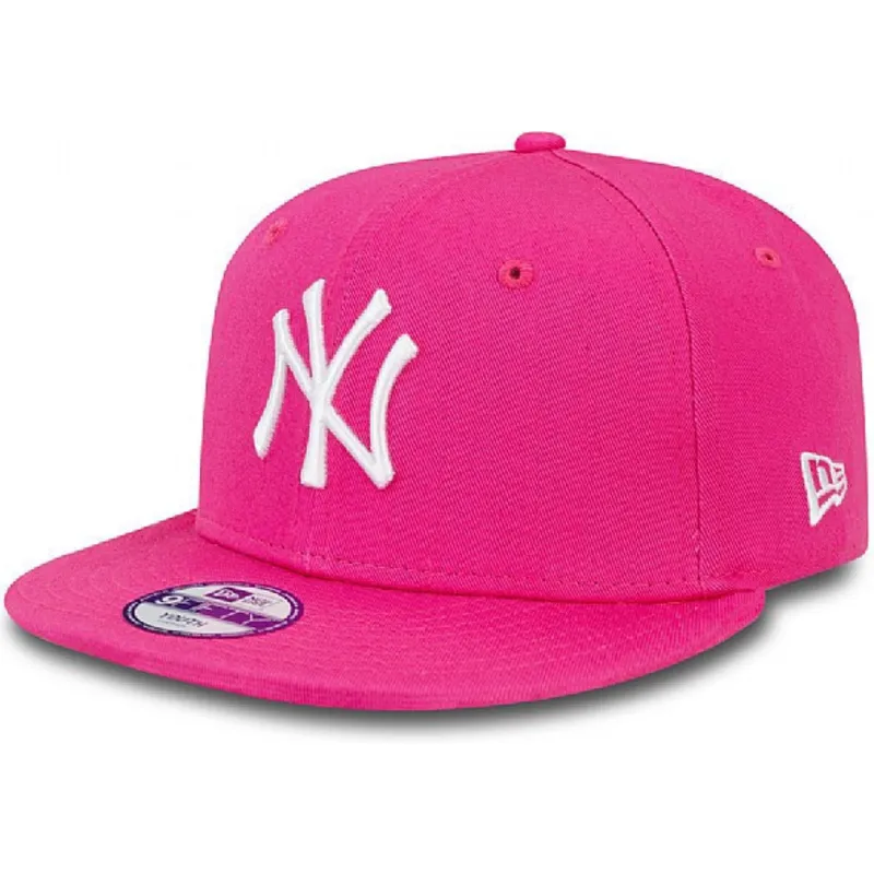 lippikset-littea-vaaleanpunainen-snapback-lapsille-9fifty-essential-new-york-yankees-mlb-new-era
